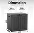 35 EasyUp Gallon Outdoor Storage Box, Outdoor Deck Boxes for Garden Tools Equipment,Cushions and Patio Storage,Lockable