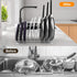 FLSEPAMB 10-Tier Pot Lid Organizer Rack Holder for Bakeware, Plates, Cutting Boards, Pots & Pans, 1 Pack