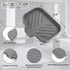 Counter-Grey 4.9"3.2" MicoYang Silicone Bathroom Soap Dishes with Drain Spout-Bathroom and Kitchen Sink