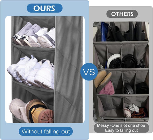 12 Closet MISSLO Door Shoe Rack with Deep Pockets for Pairs of Shoe Organizer Over the Door Hanger for and Dorm Narrow