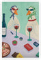 CDLJL Funny Posters Drinking Wine Pictures Kitchen Decor Wall 16X24inch Unframed Food Aesthetic