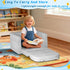 ORWIPO Cozy Kids Sofa Bed with Removable Washable Cover & Backrest Foldable Toddler Chair, Crystal Velvet Furniture