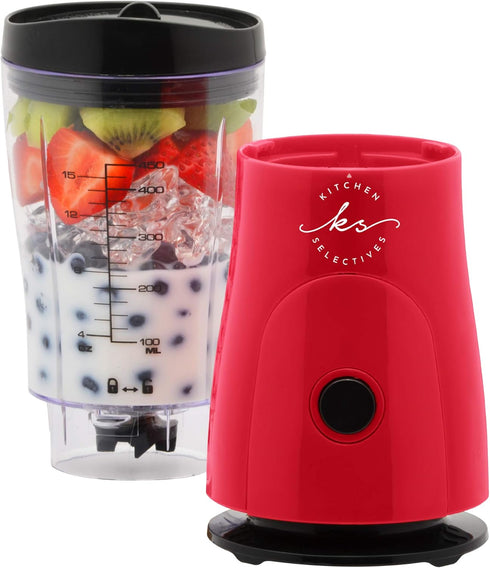 Mini Blender, Red 14-Ounce