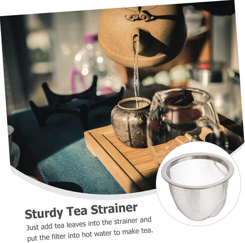 8pcs Metal Mesh Tea Infuser Filters, Replacement Strainers for Teapot and Kettle, Stainless Steel