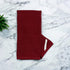 Maroon Dark Red Brick Red Kitchen Hand Dish Towels: Set of 3 Oversized 28" x 18", 100% Cotton Cloth for Cleaning and