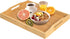 Bamboo Food Serving Tray with Handles, Breakfast Bed Tray for Tea,Snack,Dinner, Home