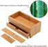GOBAM Bamboo Wood Makeup Storage Drawer Organizer, Large Capacity Bathroom Beauty Countertop