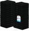 Avalon Towels Cotton Washcloths 24-Pack 12 x 12 Inch Black Super Soft