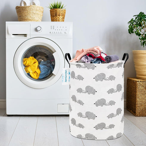 LANGYASHAN Canvas Fabric Storage Bin, Collapsible Organizer Basket for Laundry, Toy, Gift, Bedroom, Nursery (Full Love