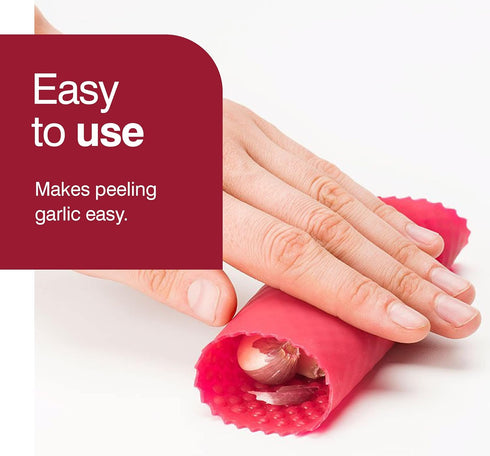 2 Zyliss Garlic Peeler & Easy Clean Garlic Press - Silicone Garlic Peeler Tube and Garlic Crusher for your Kitchen