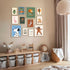 Aroutde 12Pcs Cartoon Animal Canvas Wall Decor Nursery Room Playful Animals Prints Modern Artwork for Kids Room