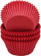 Premium Red Greaseproof Cupcake Liners, Standard Size, 100-Count Muffin Paper Baking Cups