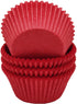 Premium Red Greaseproof Cupcake Liners, Standard Size, 100-Count Muffin Paper Baking Cups