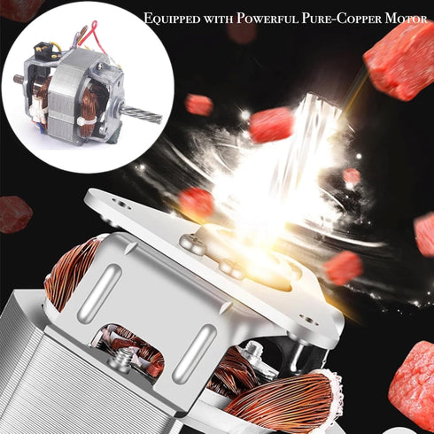 1HP 1000W 3 Plates,1 Sunmile Electric Meat Grinder and Sausage Maker - Max - Stainless Steel Cutting Blade and Grinding
