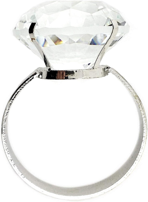 Acrylic Diamond Ring Bridal Napkin Ring Set, Set of Six