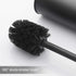 2 BGL Stainless Steel Toilet Brush with Holder, Black Bristle Heads