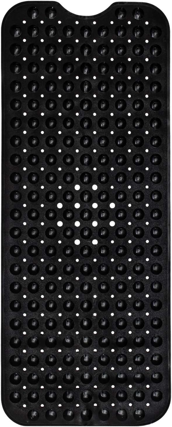 ENKOSI Large Non Slip Bath Mat, 40 x 16 Inch Bathroom Mat for Bathtub, Anti Slip Bathmat (Black)