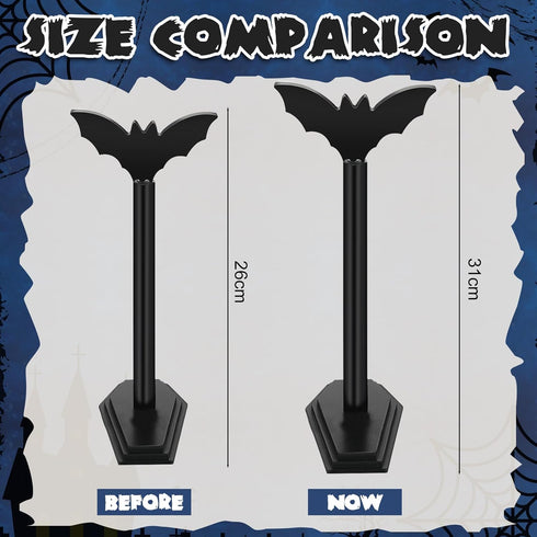 Yaomiao 2 Pcs Paper Towel Holder Bat Halloween Decor Gothic Paper Towel Holder Modern Witchy Dispenser Wooden Roll