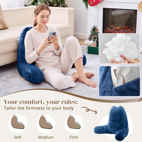 21-Inch, Sasttie Reading Pillow, Pillows for Reading or Relaxing Ergonomic Support for Head, Neck, Back, and Lumbar