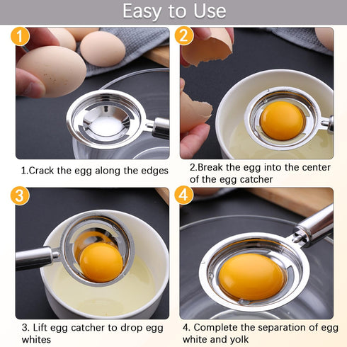 Stainless Steel Egg Separator for Yolk and White Separation