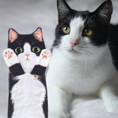 Cat Funny Hand Towels - Cute Decorative Washcloths for Bathroom Kitchen, Super Absorbent Soft Face Towels for Cat Lovers