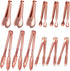 12 Pieces Mini Serving Tongs for Kitchen, Stainless Steel Appetizer Tongs, Ice Sugar Tong, Food Tong for Salad Buffet