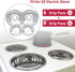 WB31T10010 and WB31T10011 Drip Pans for Electric Stove - Compatible with GE Range Stove - Thickening to Prevent Bending and Rust-Includes a Set of 4 Stove Drip Pans, Silver
