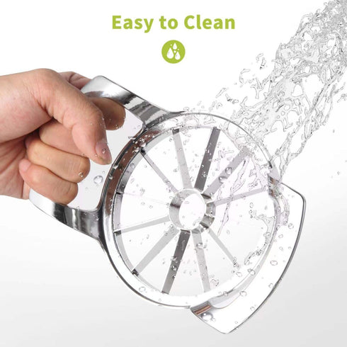 LIIGEMI 12-Blade Extra Large Apple Slicer, Heavy Duty Stainless Steel Corer and Divider, Easy to Use, Time-Saving