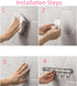 YYaaloa 2Pack Wall Hooks - Coat Hat Hook White Rack with 6 Hooks for Key Hanger and Clothes Holder