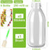 9 oz 6 Pack Glass Milk Bottles with Lids, Reusable Juice Bottle, Drinking Jars Container for Homemade Juicing