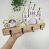 Dog Leash Holder for Wall Mount - Farmhouse Wooden Claw Hooks, Paws Key Rack Accessories for Rustic Home Decor (Castle)