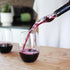HOST TILT Wine Aerator Pour Spout with Stand, Silicone and Plastic, Gray Set of 1