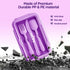 Jelife Lunch Box Kids Bento Box, Large Leakproof 4 Compartments Lunchbox with Utensils for Back to School, Purple