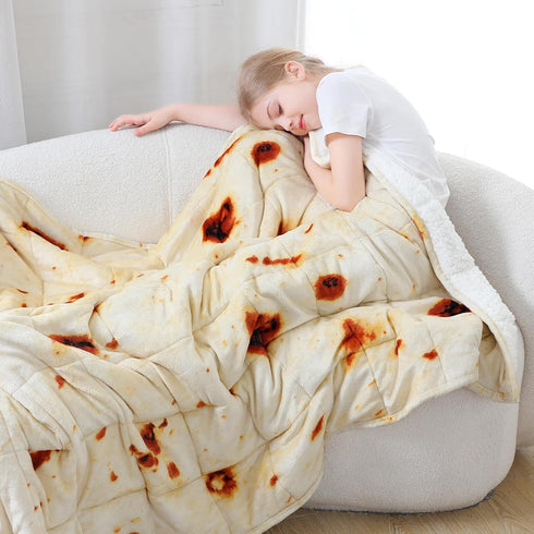 48"x 72"10lbs Cozy Aemicion Burrito Weighted Blanket for Adults Kids, Twin Size Weighted Blanket,Machine Washable