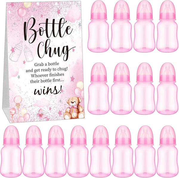 TrelaCo Bottle Chug Baby Shower Game 20 Pcs Baby Bottles Shower Favor