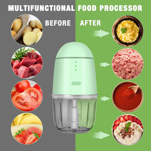 Afonton 1.3Cup, 300ml, 150 Mini Food Processor - Cordless Food Processor & Portable Small Food Chopper for Meat