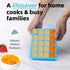 1 2 Pack) Tbsp Silicone Freezer Molds - Perfect for Storing Garlic, Herbs, Ginger, Pesto, Tomato Paste, Lemon