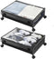 Under Bed Storage Containers Drawers on Wheels, Organizer with Dust Cover, 2 Pack (Black/Solid Fabric)