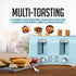 OVENTE 4-Slice Toaster with Extra Wide Slots, 6-Shade Browning Setting, 1400W Countertop Toaster, Light Blue TS4410LBL