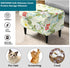 55"-63" 06 KRFOONN Stretch Ottoman Cover Slipcovers Rectangle Fit Length Footrest Stool Covers Printed Ottoman Cover