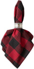DII Buffalo Check Cloth Napkin Set, Classic Farmhouse, 20x20, Red & Black, 6 Piece