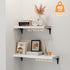Set 6, 15.7in White(fs-40-w) SKYSEN Floating Shelves for Wall of Wood Wall Shelf for Decor, Bathroom, Bedroom, Storage
