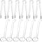 Domensi 12 Pieces Small Ladles Set, 6 Pcs Clear Plastic Tongs and 6 Pcs 1 oz Small Gravy Ladles for Kitchen Buffet