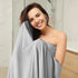 24 Set: 2 4 6 8 4 Mixweer Piece Light Grey Microfiber Absorbent Towel Oversized Bath Sheets, Bath Towels, Hand