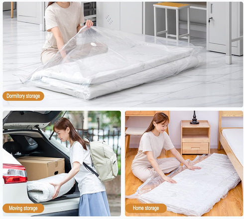 Mattress Vacuum Bag, 240x120cm Space Saver for Twin Mattress, Vacuum Sealer Bag for Memory Foam Moving Storage