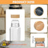 Zepkouel 25 4 Oz 8 Oz Pcs Spice Jars Bamboo Lids Replacement,Fits and Glass Spice Jar,For Square and Round Plastics