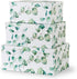 Soul & Lane Decorative Cardboard Boxes for Home Décor - Eucalyptus Leaves - Set of 3 Nesting Boxes with Lids for