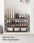 4-Tier Closet, ULSH054B01 SONGMICS Shoe Rack, Shoe Storage for Hallway Slim and Space-Saving, Metal Frame, Non-Woven