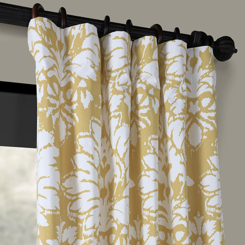 HPD Half Price Drapes Luxury Damask Cotton Curtains, 108 Inches Long, Room Darkening, 50W x 108L, Lacuna Sun Damask