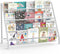 HAVEDAWN High-Transparent 4 Tier Kids Bookshelf, Sturdy Metal Large Size Book Rack